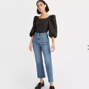 Levi’s cropped boot ribcage jeans